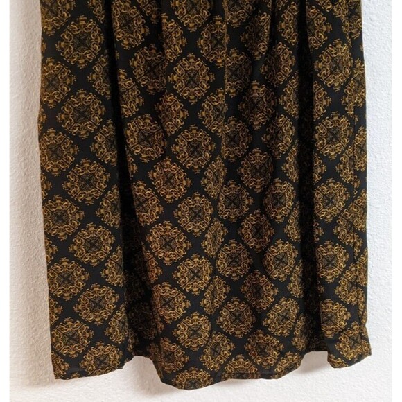 Wmn's Anthropologie MAPLE 100% Silk Medallion Dress with Black Lace Trim/Back XS - Picture 9 of 9